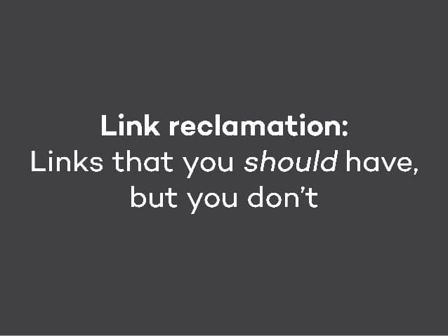 link reclamation