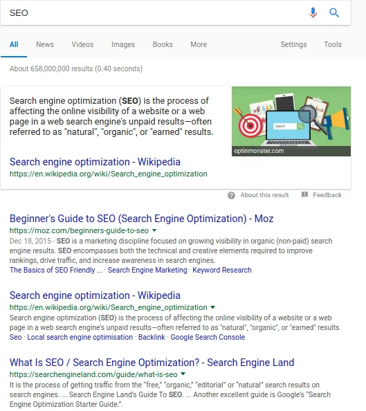 website not getting ranked